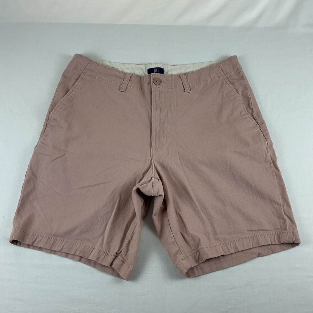 Men's George Flat Front Chino Shorts Size 32 Light Pink‎